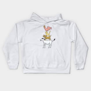 The Bremen town musicians - seamless repeat Kids Hoodie